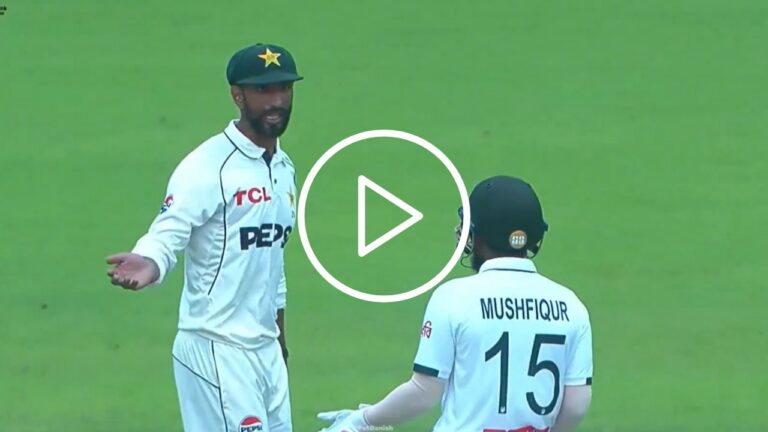 Mushfiqur Rahim and Shan Masood Clash During Heated Sylhet Test