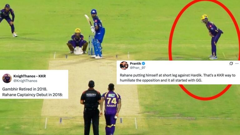 KKR Fans See Gautam Gambhir Spirit in Ajinkya Rahane’s Aggressive Tactics