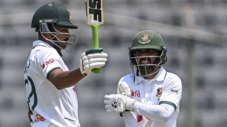 Shanto Century and Mominul Fifty Put Bangladesh in Control Against Pakistan