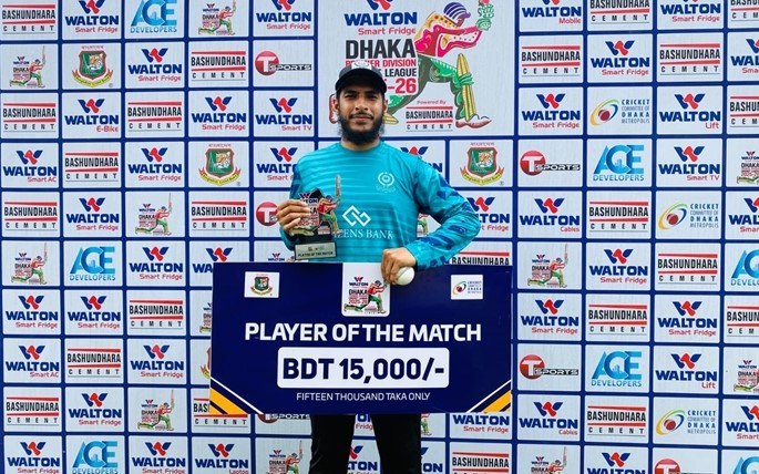 Mrittunjoy Chowdhury Leads Mohammedan to Dominant 10-Wicket DPL Win