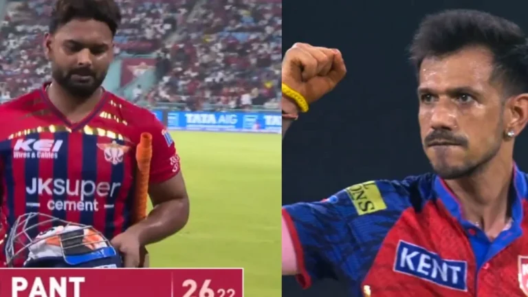 Yuzvendra Chahal Strikes: LSG Captain Rishabh Pant Dismissed in High-Stakes Clash