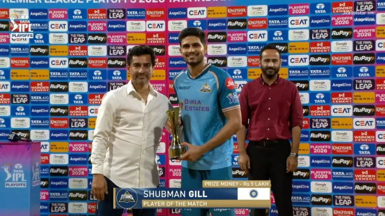 “Happy to get the win”: Shubman Gill delighted after winning POTM and stroming i – IPL 2026: Shubman Gill’s Stunning Century Propels Gujarat Titans to Final