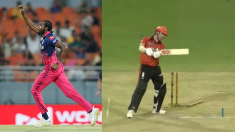 Jofra Archer castles Travis Head in the Eliminator of IPL 2026 – Jofra Archer’s Masterclass: Castles Travis Head in IPL 2026 Eliminator as SRH Crumbles