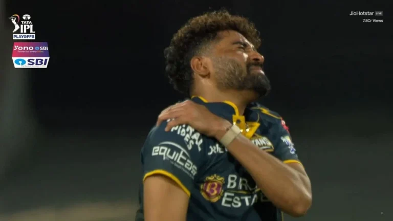 Mohammed Siraj RULED OUT? GT pacer suffers nasty shoulder injury during Qualifie – Mohammed Siraj Injury Scare: Gujarat Titans Pacer Battles Through Pain in IPL 2026 Qualifier 2