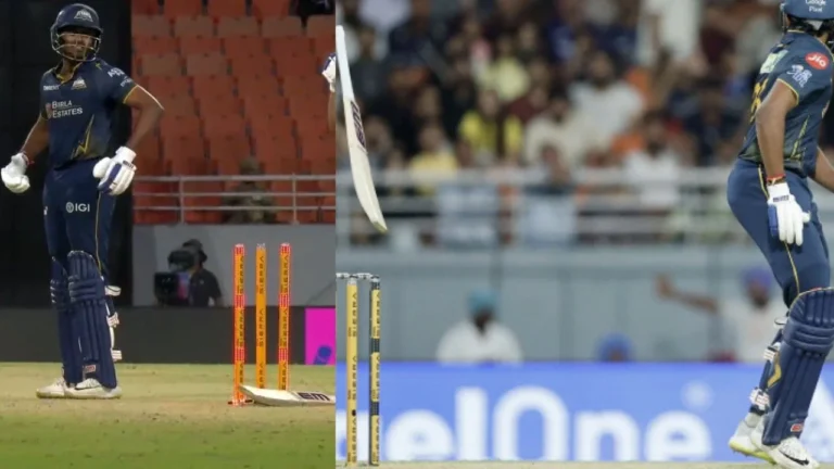 Sai Sudharsan falls in bizarre hit-wicket fashion again; Shubman Gill left stunn – Sai Sudharsan’s Bizarre Hit-Wicket Dismissal Stuns Gujarat Titans