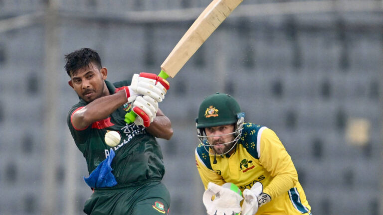 Mosaddek stars on ODI comeback to lift Bangladesh to 284